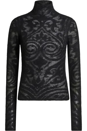 Etro Suéter en jacquard con cuello vuelto