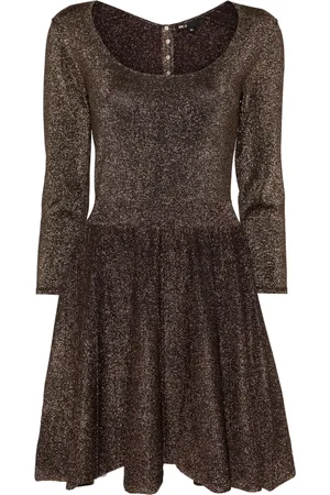 Maje Vestido corto tejido con hilos metalizados