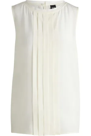 HUGO BOSS Top con detalle plisado
