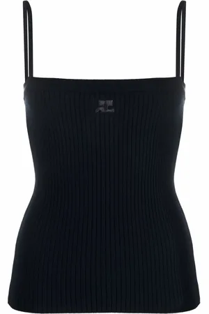 Courrèges Camiseta con logo bordado