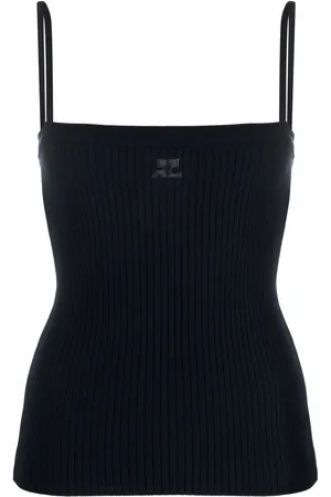 Courrèges Top con logo estampado
