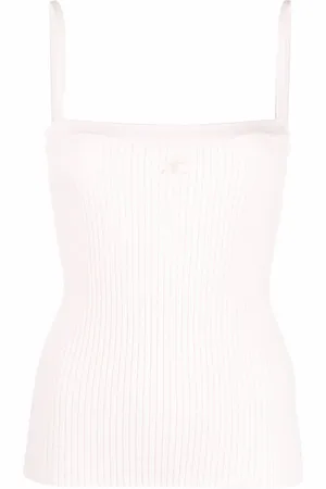 Courrèges Camiseta con logo bordado