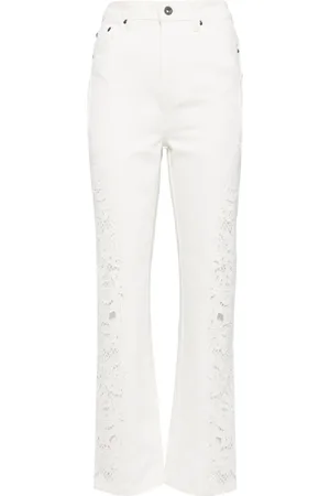 Self-Portrait Jeans bordados