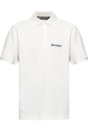 Palm Angels Playera tipo polo con logo bordado