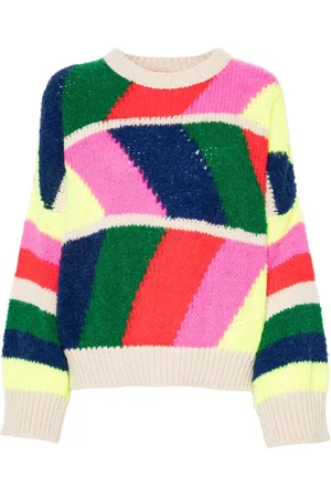Essentiel Antwerp Suéter tejido con motivo geométrico en intarsia