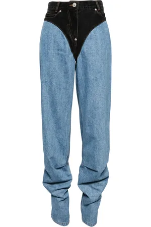 pushBUTTON Jeans tapered con calzones azules