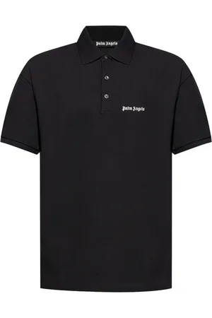 Palm Angels Playera tipo polo con logo bordado