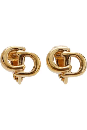Dior Aretes de clip con logo CD