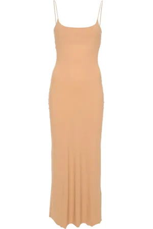 Maison Margiela Vestido largo con motivo de números