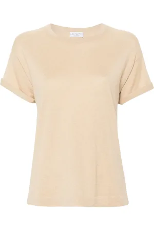 Brunello Cucinelli Playera con hilos metalizados