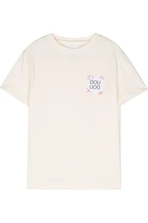 DOUUOD KIDS Playera con parche del logo