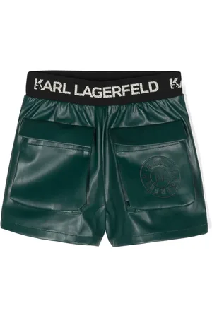 Karl Lagerfeld Shorts de mezclilla con logo y detalles