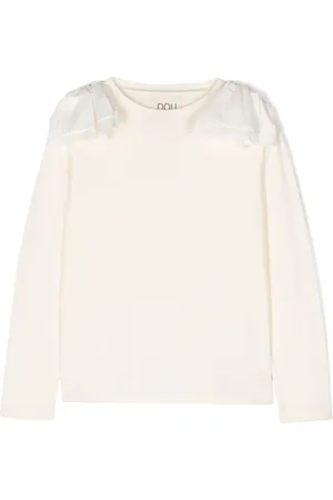 DOUUOD KIDS Playera con detalle de moño
