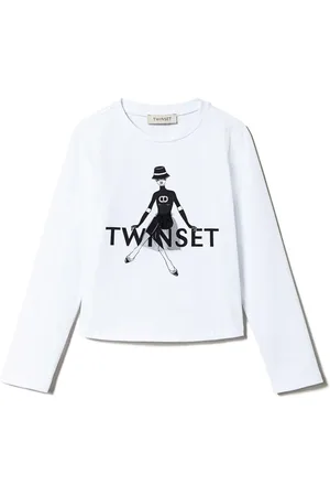 Twin-Set Playera con logo estampado y glitter