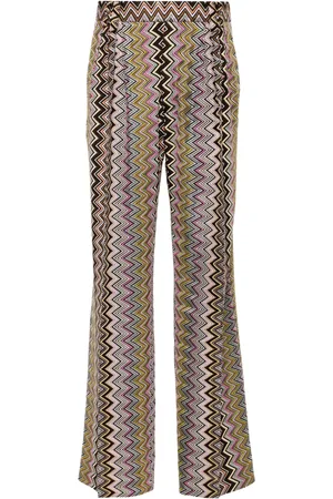Missoni Pantalones con motivo en zigzag