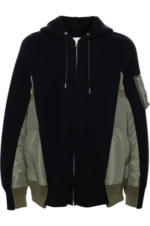 SACAI Hoodie con diseño color block