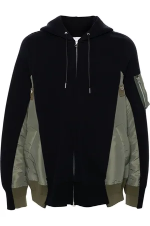 SACAI Hoodie con diseño color block