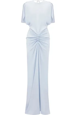 Victoria Beckham Vestido de fiesta fruncido con espalda en V