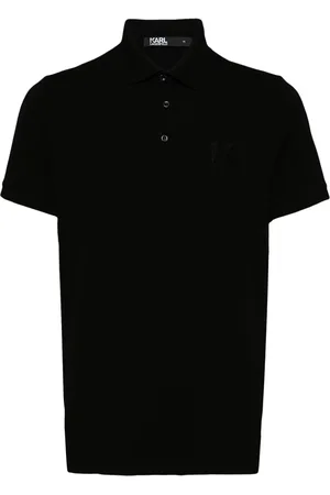 Karl Lagerfeld Playera tipo polo con logo bordado