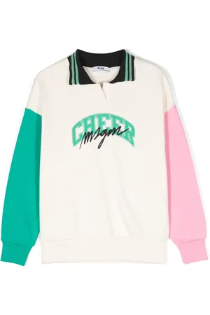 Msgm Playera tipo polo con logo estampado