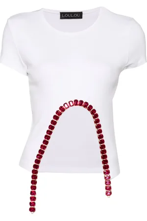 LOULOU Playera con detalles de cristal