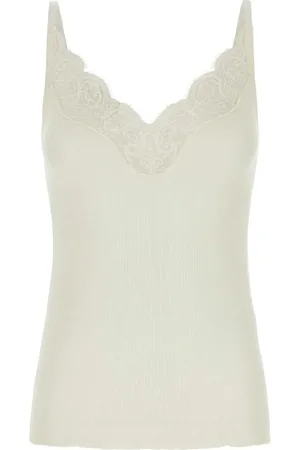 Saint Laurent Camiseta de encaje