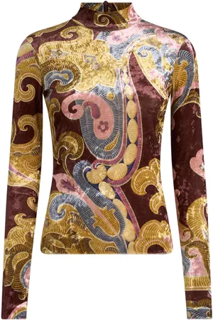 Etro Top de chenilla estampado