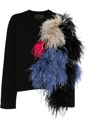 LOULOU Sudadera con detalles de plumas