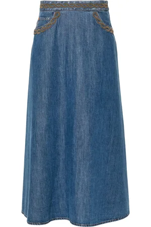 VALENTINO GARAVANI Falda de mezclilla midi