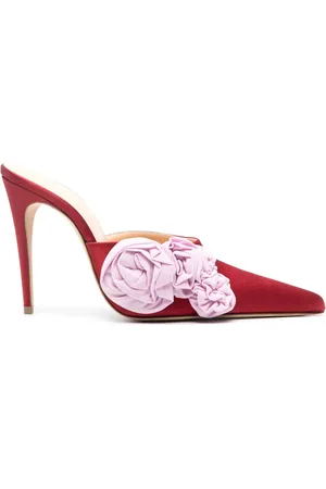 MAGDA BUTRYM Mules con apliques florales y tacón de 105mm
