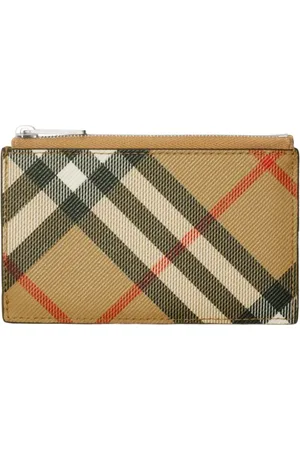 Burberry Tarjetero con motivo de cuadros y cierre