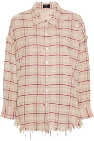 R13 Camisa Shredded Seam