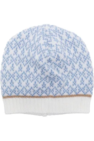 COLORICHIARI Gorro tejido con logo en intarsia