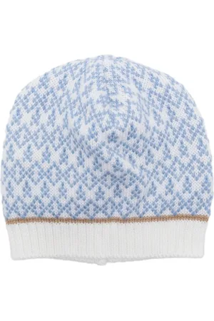 COLORICHIARI Gorro tejido con logo en intarsia