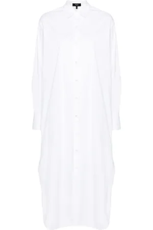 THEORY Vestido camisero largo