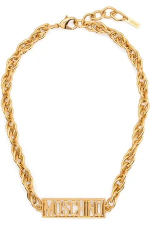 Moschino Collar de cadena con dijes del logo