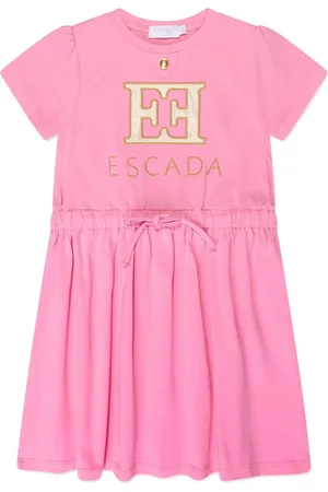 Escada Vestido con logo bordado y cordones