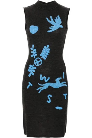 Moschino Vestido midi con detalle de parche