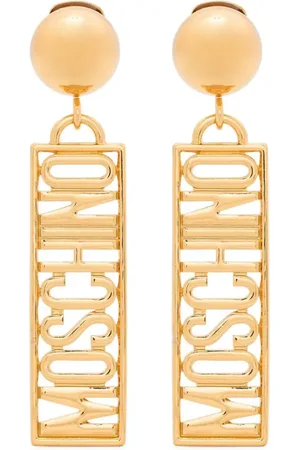 Moschino Aretes con letras del logo