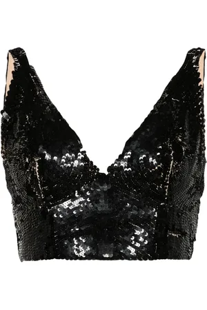 P.A.R.O.S.H. Top corto con lentejuelas