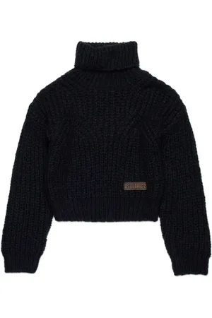 Dsquared2 Suéter tejido de canalé con cuello vuelto