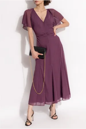 ROTATE Vestido con mangas onduladas
