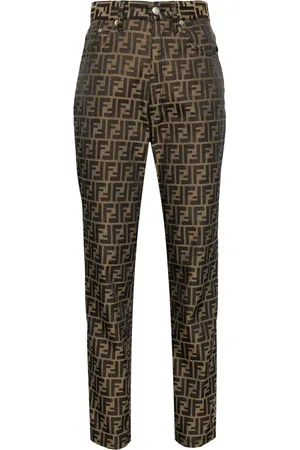Fendi Pantalones con motivo Zucca 1990-2000