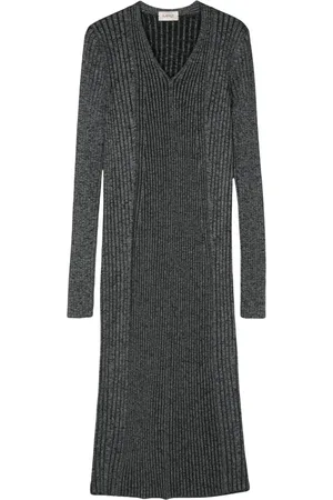 MRZ Vestido midi con diseño tejido de canalé
