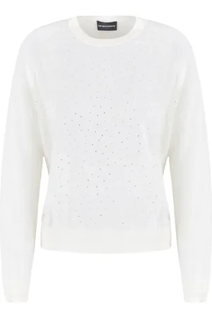 Emporio Armani Suéter de lana con detalles de strass