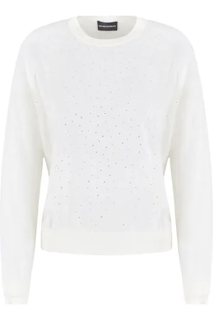 Emporio Armani Suéter de lana con detalles de strass