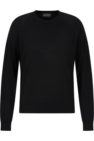 Emporio Armani Suéter de lana con detalles de strass
