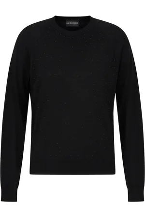 Emporio Armani Suéter de lana con detalles de strass