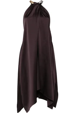 Stella McCartney Vestido midi con cuello halter
