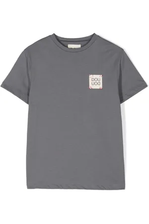 DOUUOD KIDS Playera con parche del logo